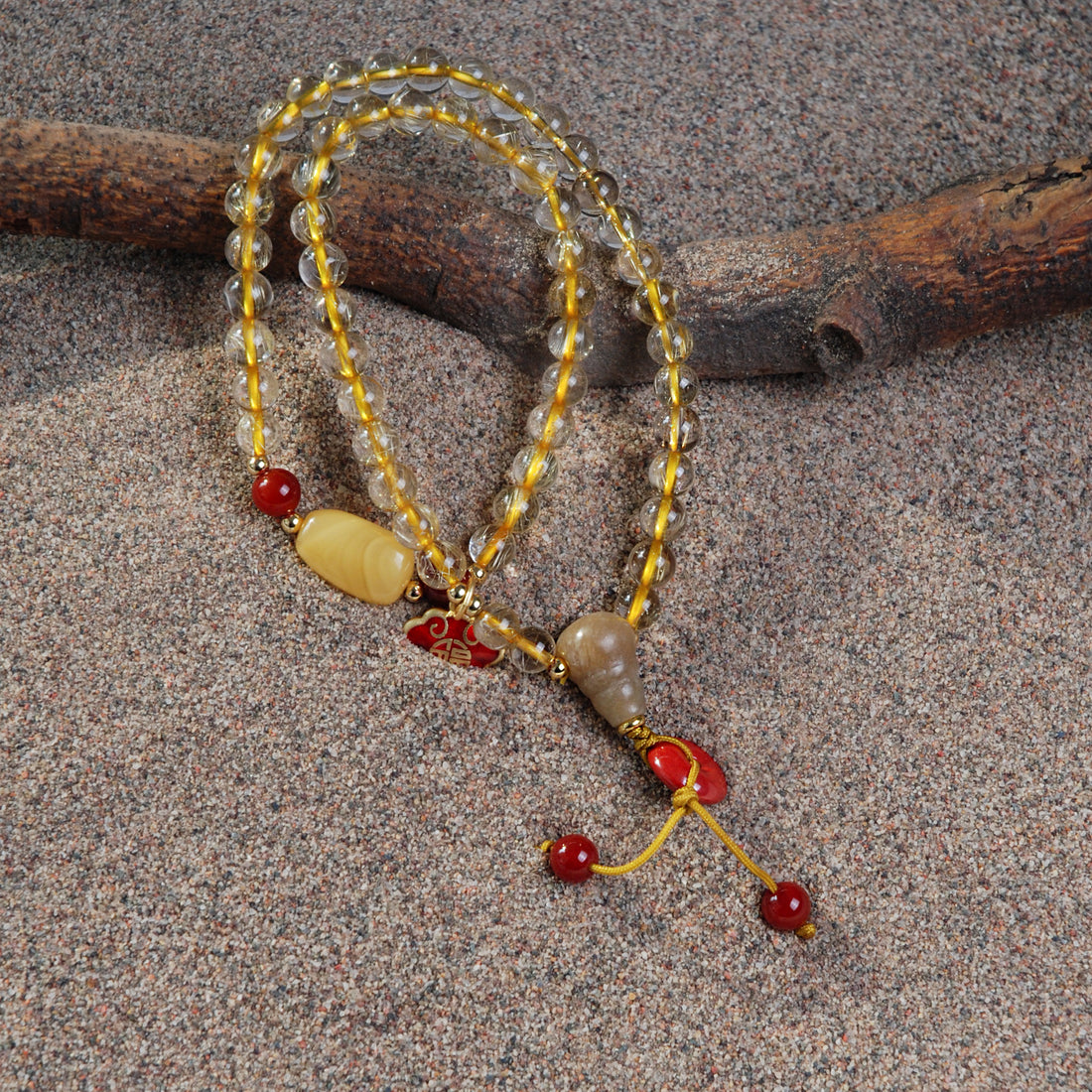 Citrine Peace Buckle Bracelet