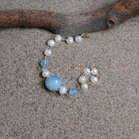 Aquamarine Pearl Bracelet