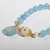 Aquamarine Shell  Bracelet