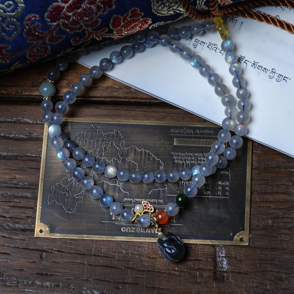 Three Circles Of Gray Moonlight  Pixiu Bracelet