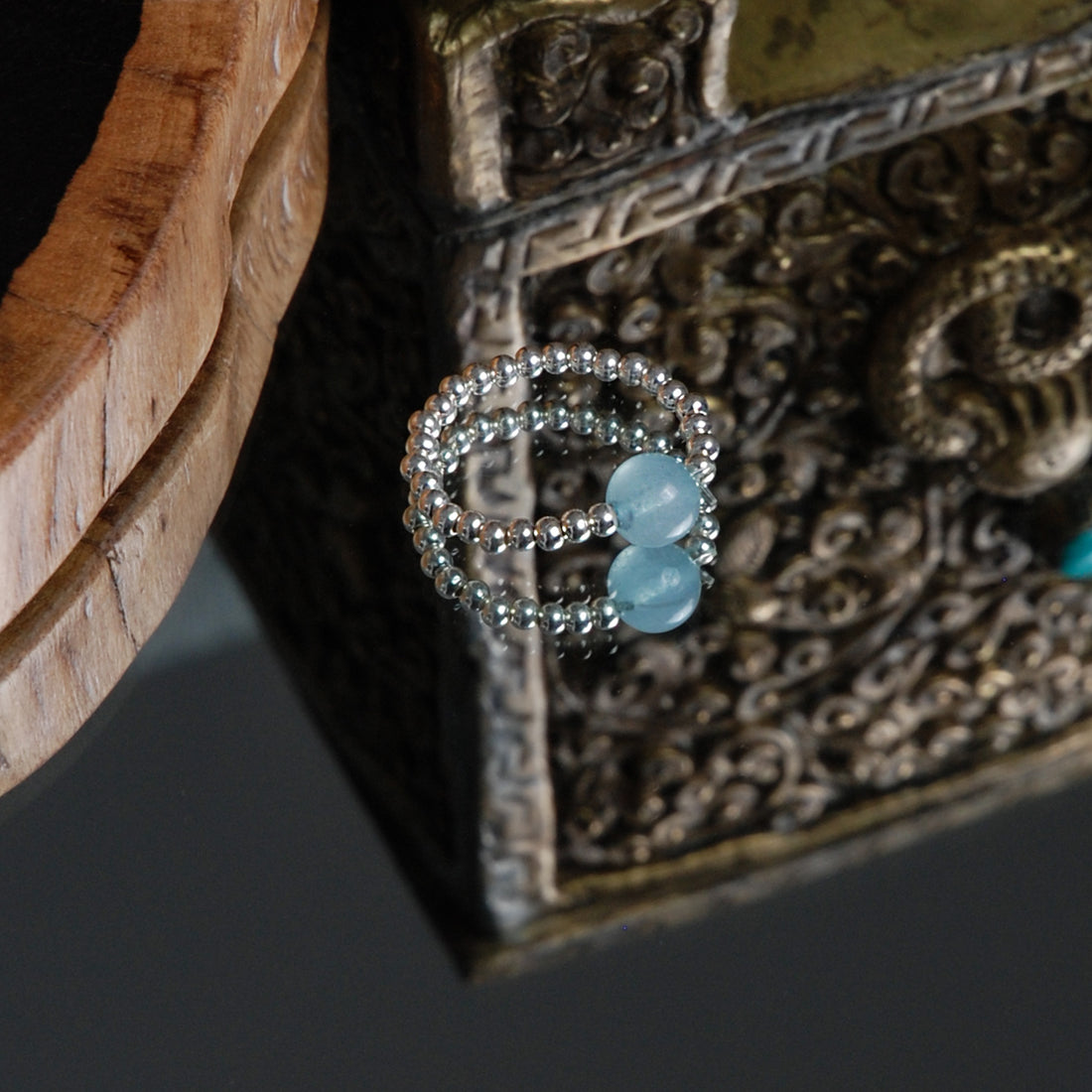 Aquamarine Silver Ring