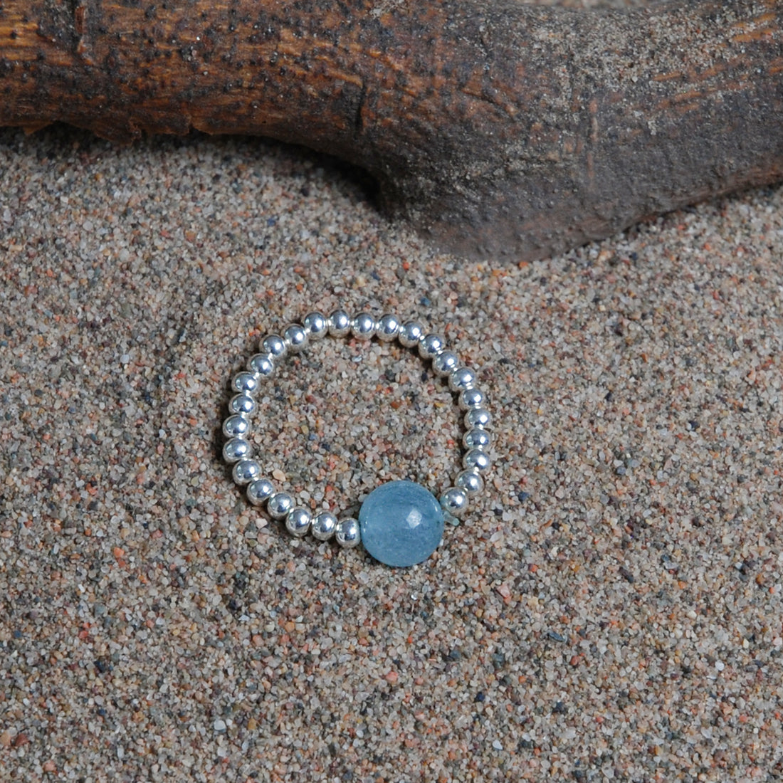 Aquamarine Silver Ring
