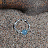 Aquamarine Silver Ring