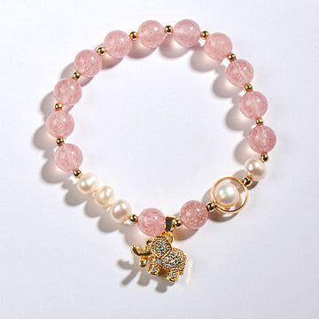 Strawberry Quartz pearl Bracelet - BTSAN PO