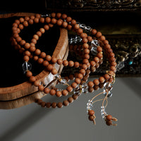 White Sandalwood Clear Quartz Necklace