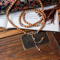 White Sandalwood Clear Quartz Necklace