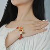 South Red Gold Swallowing Beast Bracelet