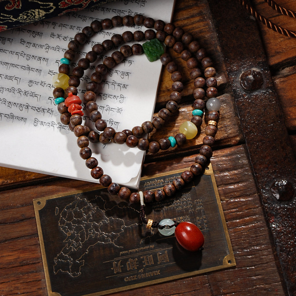 Four  Circles Buddha Beads Bracelet