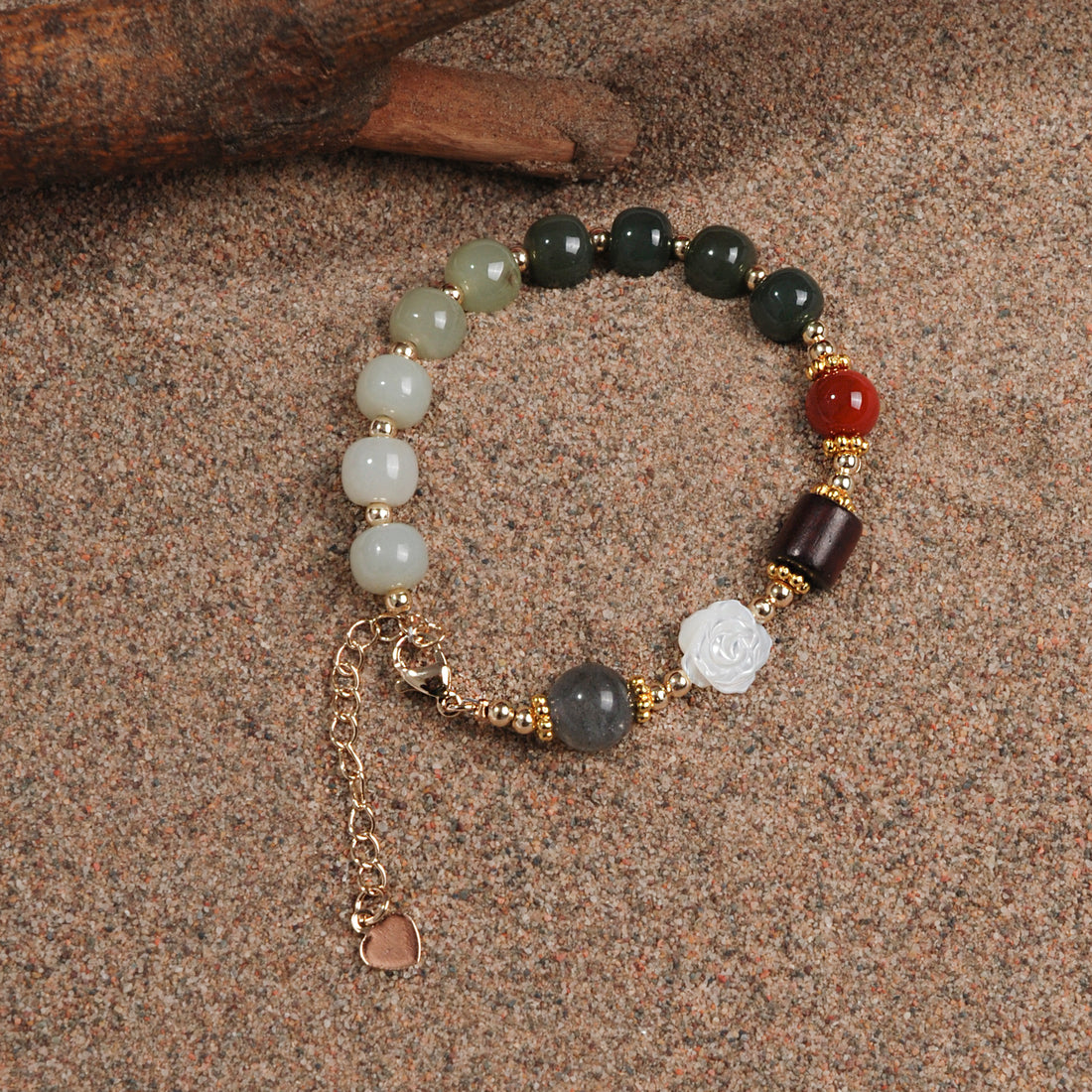 Hetian jade duobao bracelet