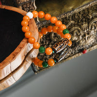 Nine-eyed Dzi Bead Jade Bracelet