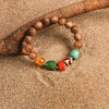 Agarwood & Dzi Bead Bracelet