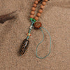 Agarwood Nine Eyes Dzi Bead Pendant
