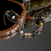 Agate Dzi Bead Bracelet