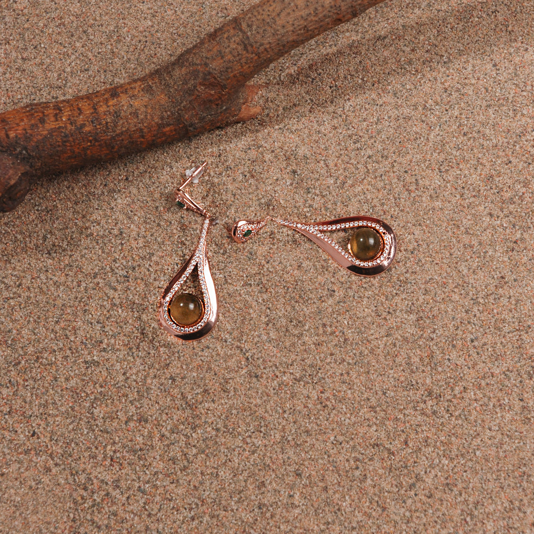 Blue Amber earhooks
