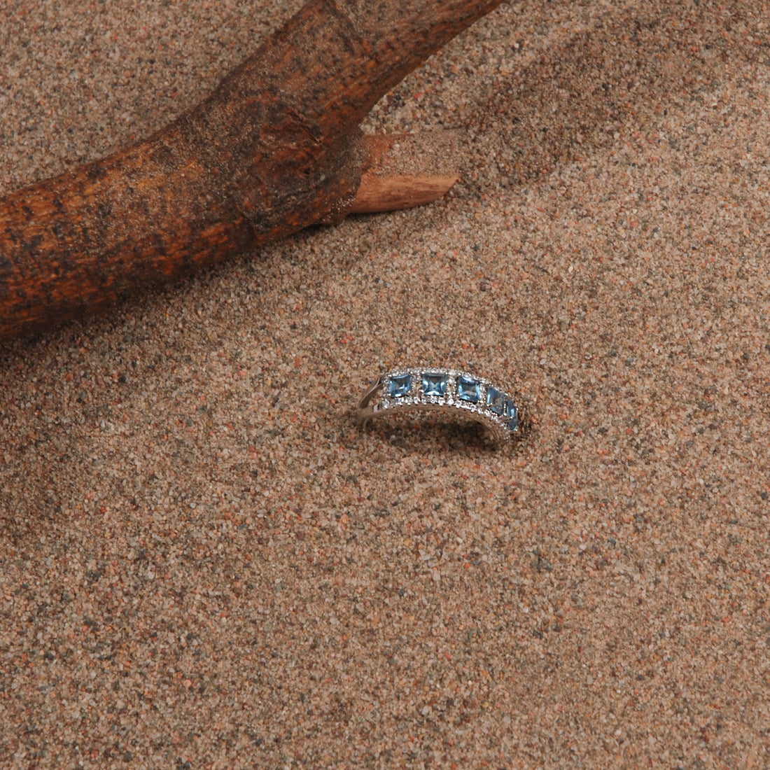 Topaz Row Ring