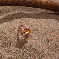 Blue Amber  Ring