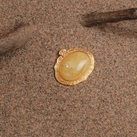 Amber Ruyi Lock Pendant