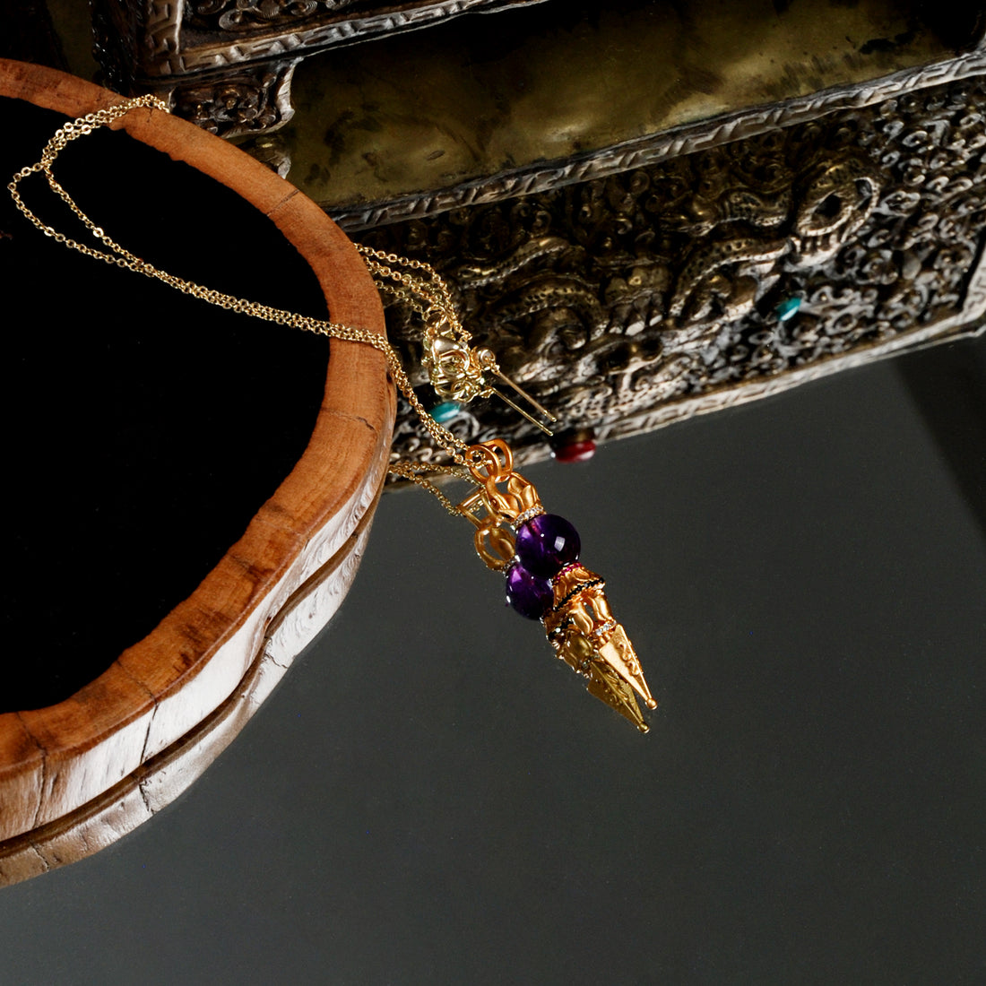 Amethyst Vajra Necklace