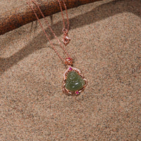 Hetian Jade Buddha Necklace
