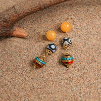 Three-eyed Dzi Bead Earing