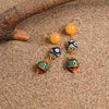 Three-eyed Dzi Bead Earing