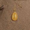 Amber jasper drop pendant