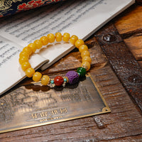 Old Amber Purple Mica Jasper Bracelet
