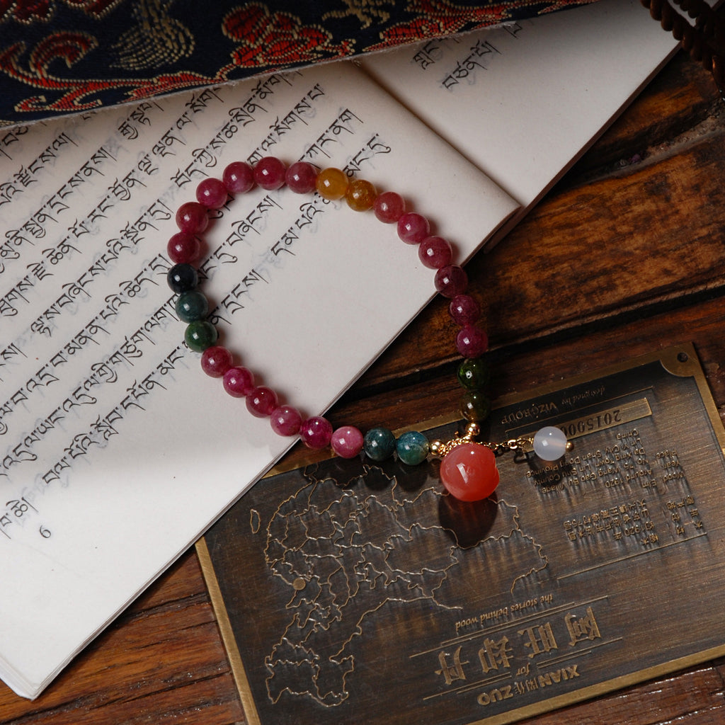 Tourmaline Peach Bracelet