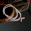 Pink Shell Four-Loop Bracelet