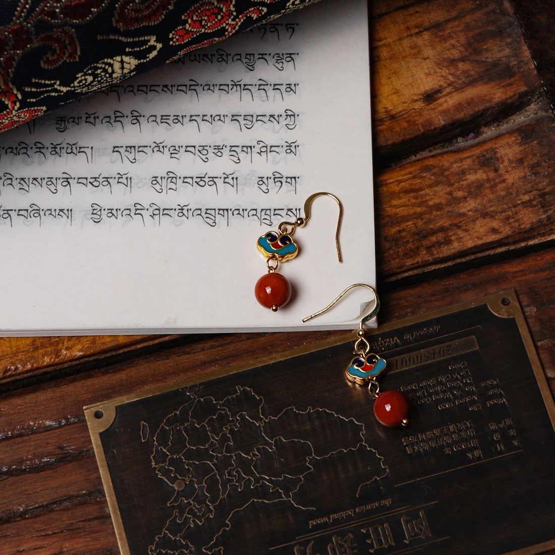 SouthRed Agate Wishful Eardrop