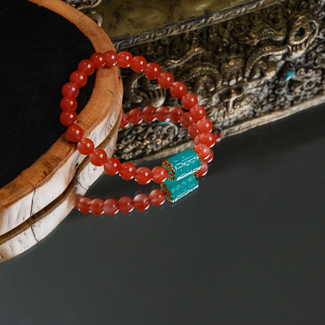 South red agate & Amazonite Bracelet