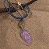 Pink Chalcedony Leaf Necklace