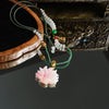 Pink Shell Nine Tailed Fox Pendant