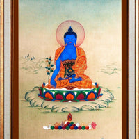 Medicine Buddha (Bhaiṣajyaguru) Thangka Painting