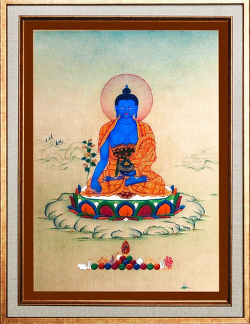 Medicine Buddha (Bhaiṣajyaguru) Thangka Painting