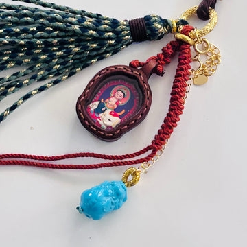 Small Buddha statue weaving pendant