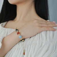 Three Eyed Dzi Duobao Bracelet