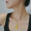 Amber God of Fortune Necklace