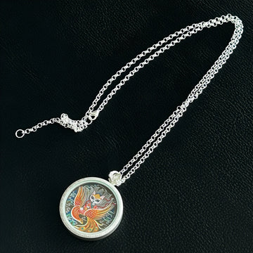 Nine-tailed Fox Thangka Necklace （九尾狐唐卡）
